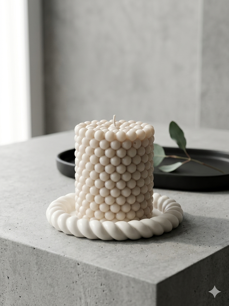 Cilindro burbujas beige - Imagen 2