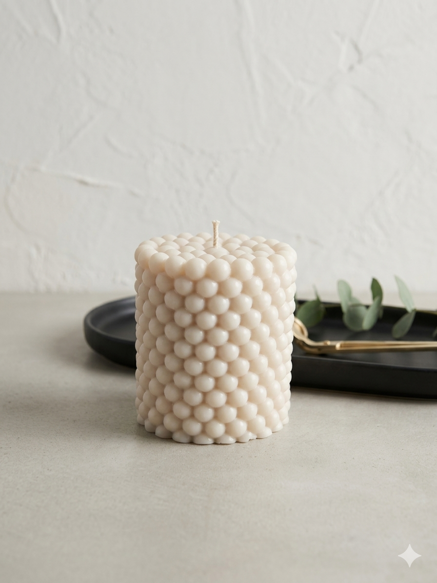 Cilindro burbujas beige